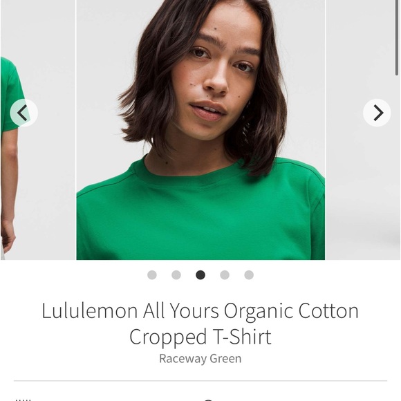lululemon athletica Tops - Lululemon All Yours Organic Cotton Cropped T-Shirt Raceway Green NWT size XS